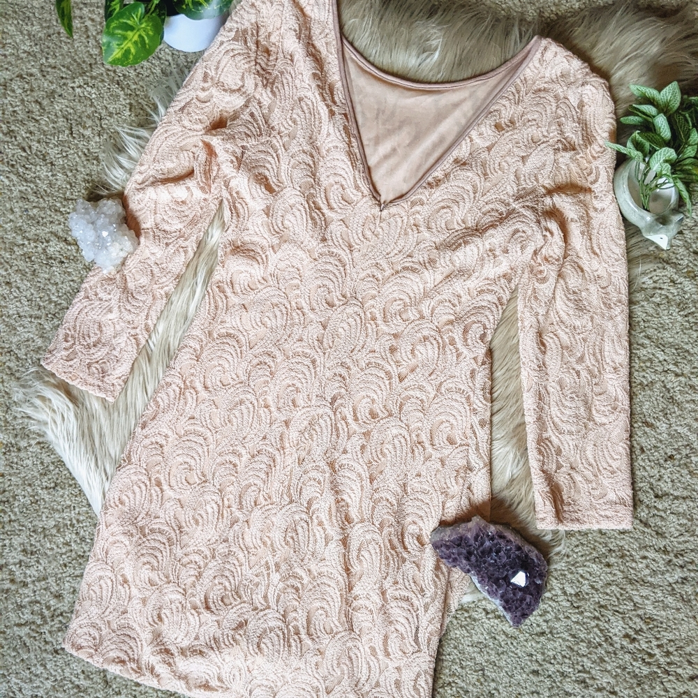 GIANNI BINI GRETA LACE VINTAGE COCKTAIL DRESS -L - Picture 7 of 10